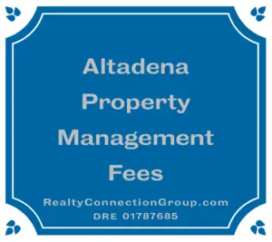 altadena property management fees